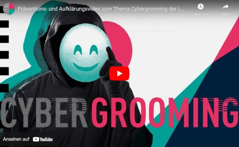 Die Landeszentrale für Medien NRW (LfM) hat einen Aufklärungsfilm zum Thema Cybergrooming in einer kurzen und einer längeren Version produziert. Das Video soll Kindern die wichtigsten Regeln und Vorsichtsmaßnahmen vermitteln, mit denen sie sich im Internet vor pädosexuellen Übergriffen schützen können. Außerdem gibt es dort Begleitmaterial für den Unterricht in den Klassen 5-8.