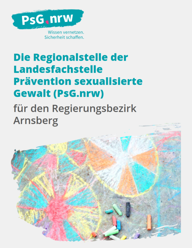 Der Flyer der Regionalstelle im Regierungsbezirk Arnsberg 